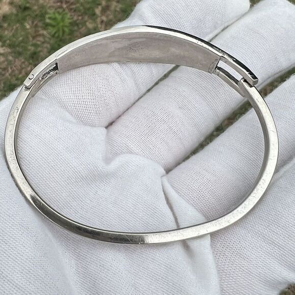 Vintage Alpaca‎ Mexico Women's Bracelet Abalone Shell Floral Silver Tone Signed - Picture 14 of 16